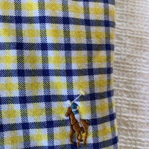 Ralph Lauren Blue and Yellow Plaid Casual Button Down Shirt